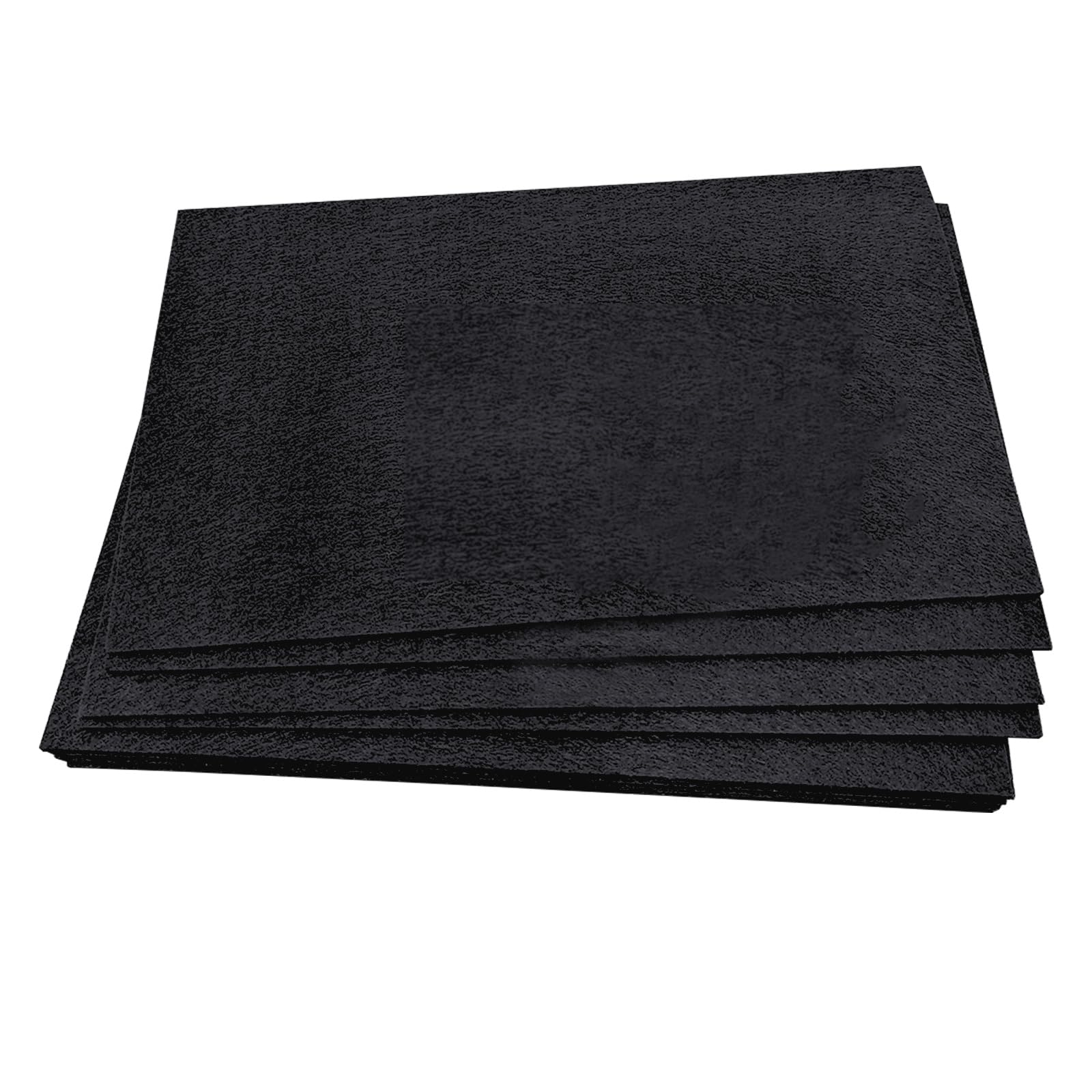 Jtnohx Stiff Felt Sheets, Colour Felt Fabric, 12pcs 2mm Thick Fabric for Crafts, 17,78×28,7cm Square Sheets for Sewing & DIY Projects(Black) — image 1