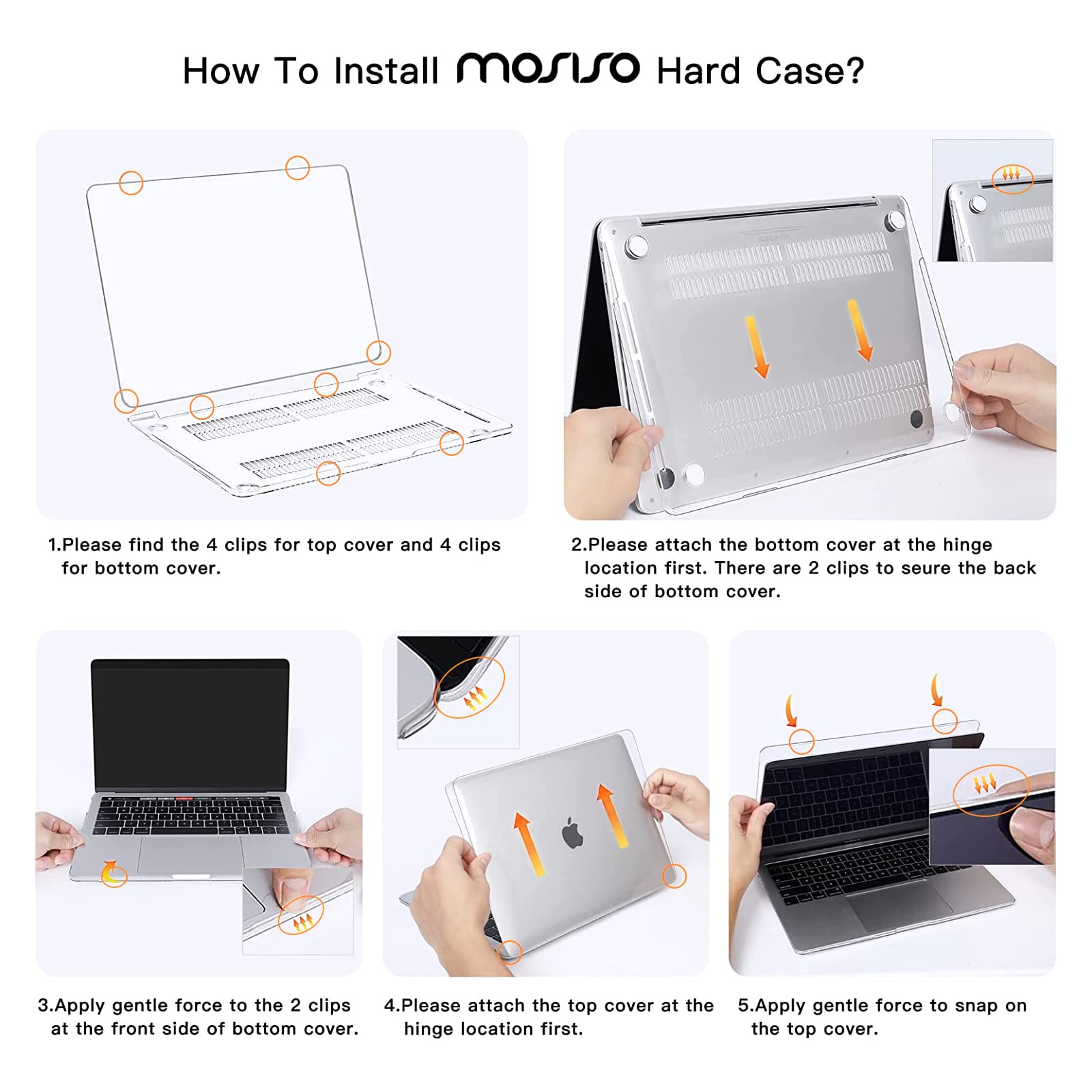 MOSISO Compatible with MacBook Pro 13 inch Case M2 2025, 2024, 2023, 2022-2016 A2338 M1 A2251 A2289 A2159 A1989 A1708 A1706, Plastic Hard Shell&Keyboard Cover&Screen Film&Storage Bag, Crystal Clear