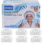 Shampoo cap 6 Pack, No-Rinse Shampoo Cap, Waterless Shampoo and Conditioner Suitable for Adults, Bedridden and Seniors Suitable for Adults, Bedridden and Elderly, Hospitals, Camping