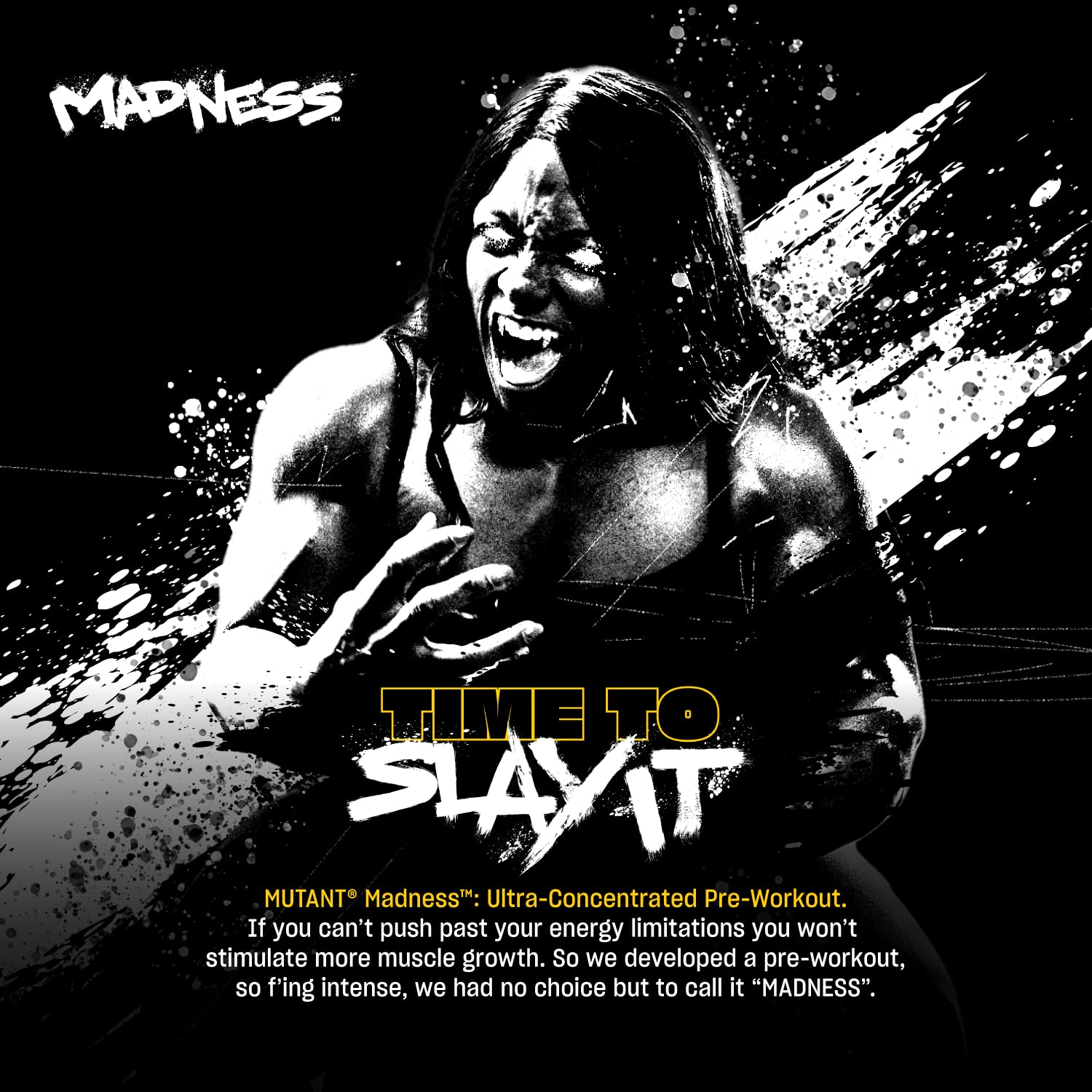 Mutant Madness | Pre Workout Powder Performance and Pump Blend Includes L-Citrulline, Beta-Alanine, Taurine, L-Tyrosine (Lemonade)