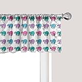 Ambesonne Funny Sloth Window Valance, Colorful Art