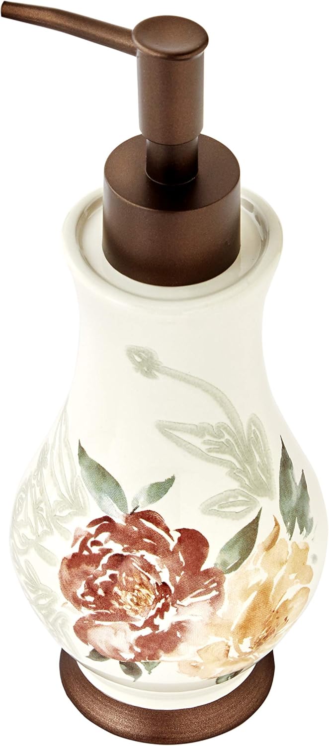 SKL HOME Holland Floral Soap Dispenser, Natural: Home & Kitchen