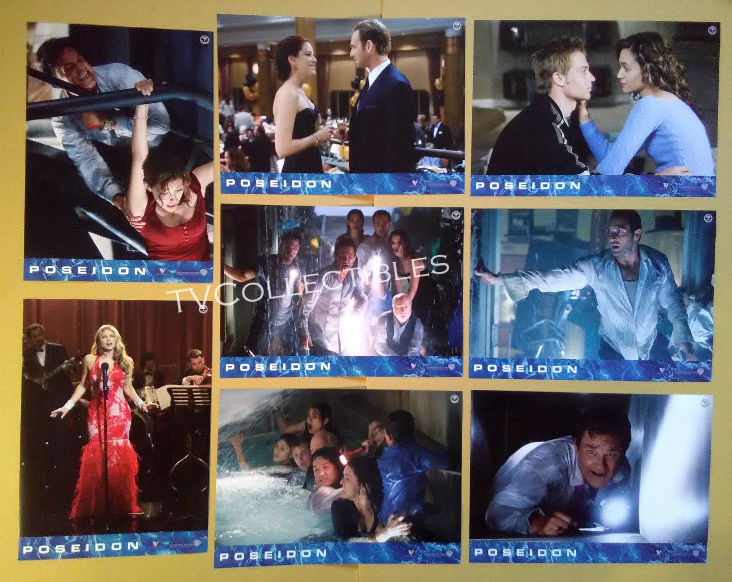Amazon Com Lobby Card Set Poseidon 2006 Kurt Russell Richard Dreyfuss Emmy Rossum Fergie Photographs