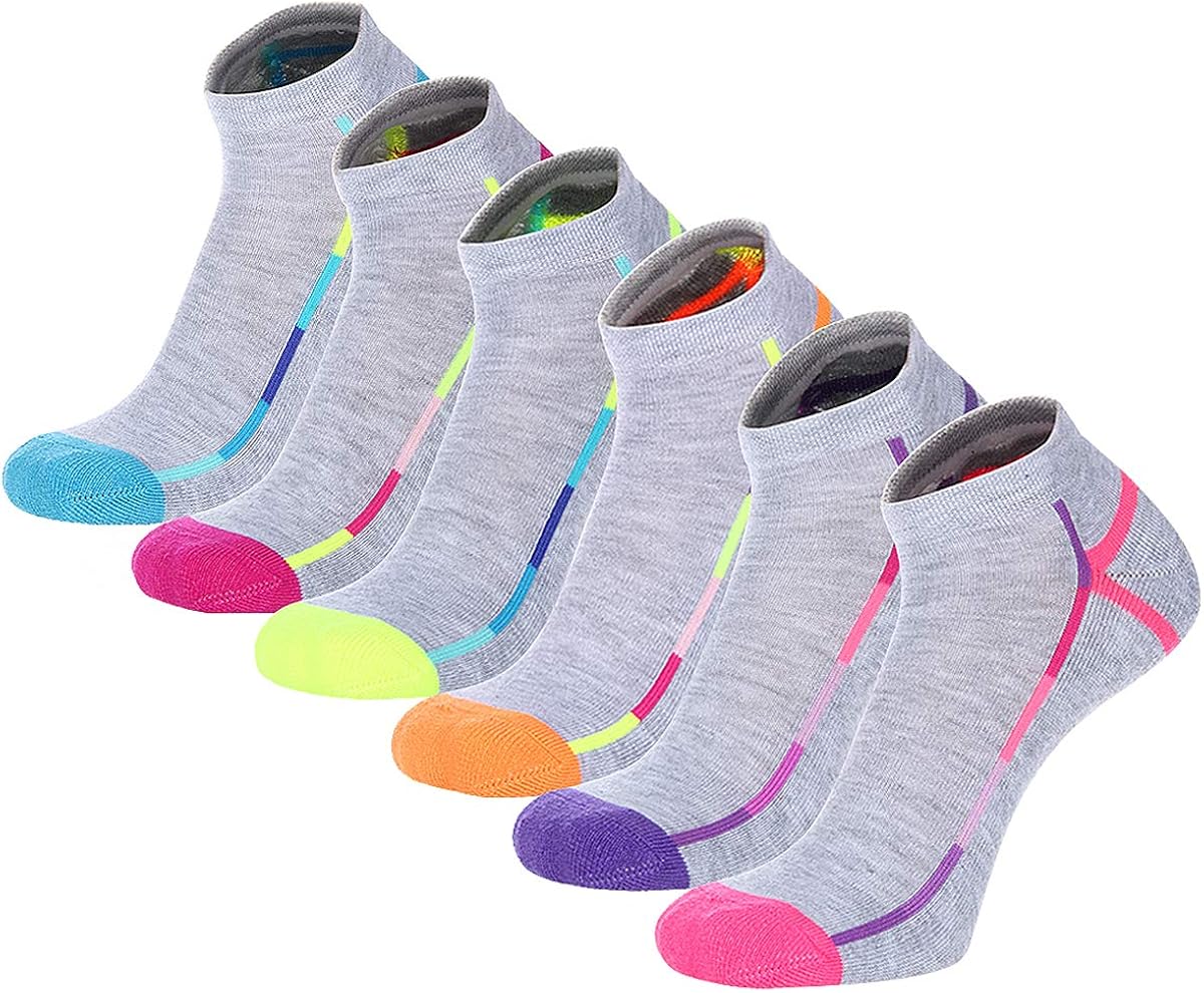 LITERRA Womens Ankle Low Cut Socks with Cushion for Athletic, Sport and Casual Use (6 Pack) at  Women’s Clothing store