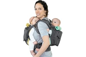 TwinGo Carrier Original – Tandem Twin Baby Carrier – Ergonomic for Infants & Toddlers – Babywearing for Dads & Moms – Adjusta