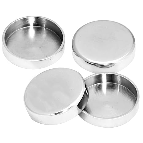 House of Messing c18-pc interne Möbeluntersetzer, chrom, 49 mm, Set 4 Stück