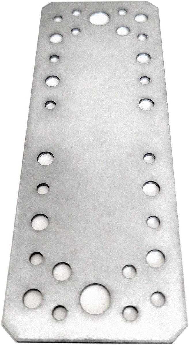 OMIDEAS 10 x Flat Joining Plates (180 x 65 x 2) Heavy Duty Straight Perforated Braces Brackets Timber Wood Metal Galvanised Steel Fixing Repair Connector