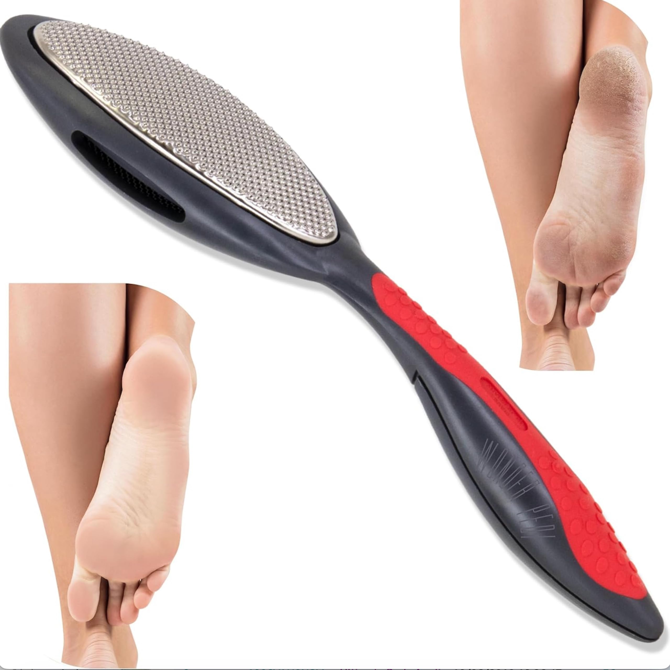 Photo 1 of Made in Germany Double Sided Metal Foot File - Stainless Steel Feet Callus Remover - Feet Scrubber Dead Skin - Heel Scraper Cracked Heels Repair Professional Foot Rasp.