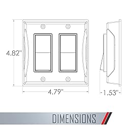 TayMac 5127-1 2-Gang Weatherproof Decorator Switch