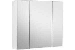 VASAGLE Medicine Cabinet Mirror, Bathroom Mirror with Storage, Bathroom Mirror Cabinet, Wall Mirror Cabinet, with Adjustable 