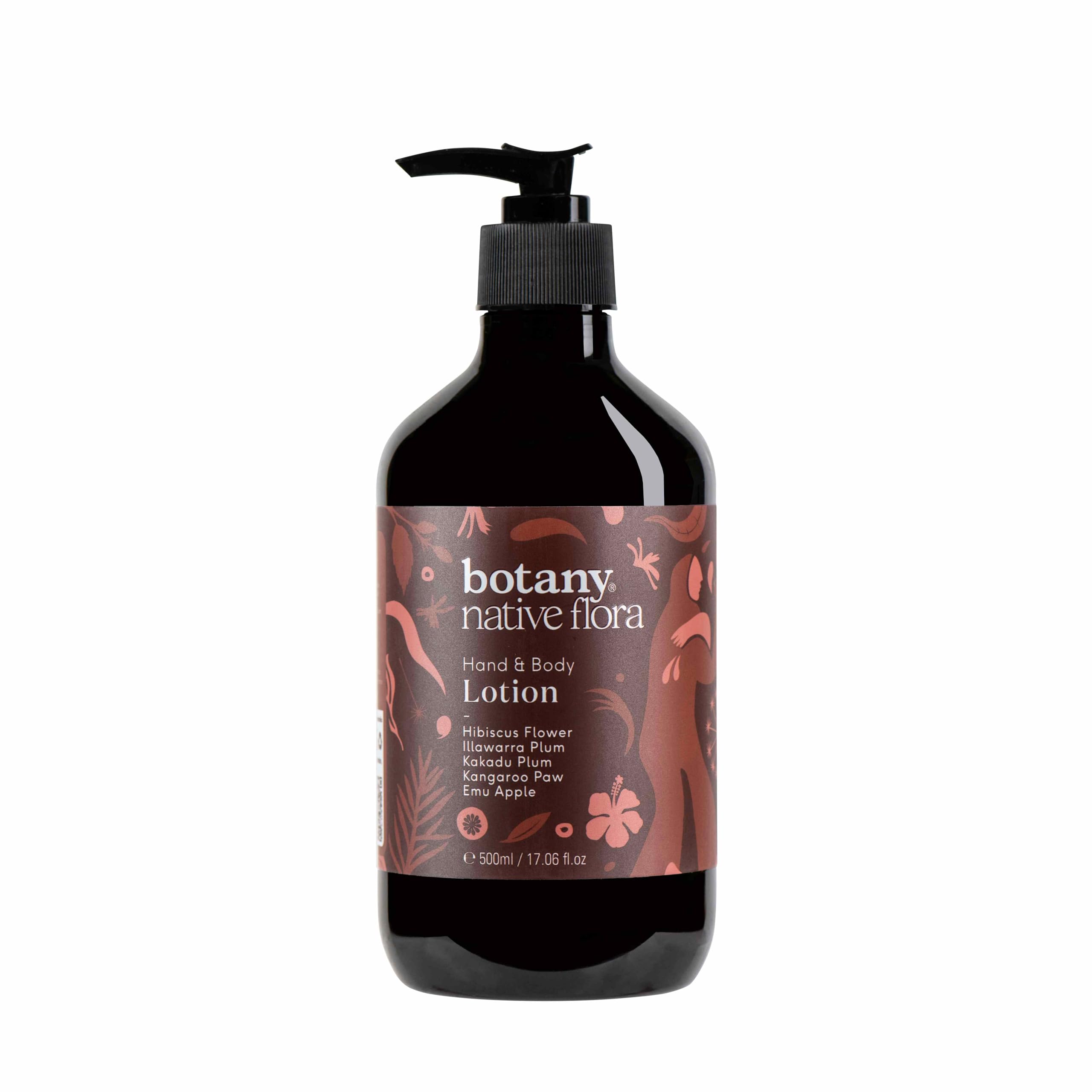 Botany Native Flora Hand and Body Lotion, Deeply Hydrating Lotion with Australian Native Plant Extracts, Leaves your Skin Soft, Smooth and Supple, Hand and Body Moisturiser 500ml