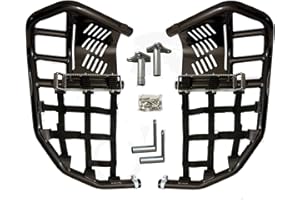 ALBA RACING Compatible with Yamaha Raptor 700 All Years Propeg Nerf Bars Black Bars w/Black Net