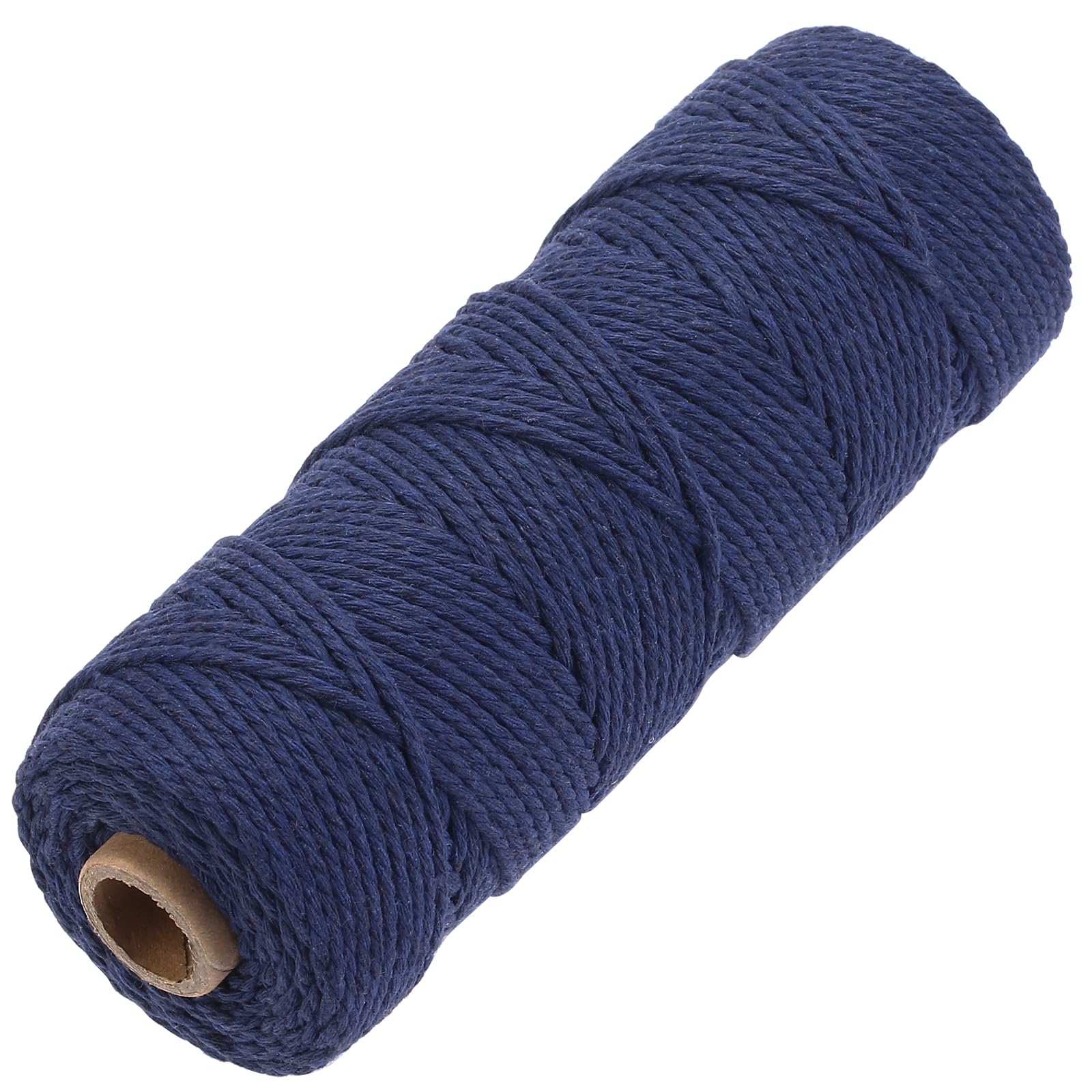 GOHOF Premium Cotton Macrame Cord, 2mm x 100m, Denim Blue