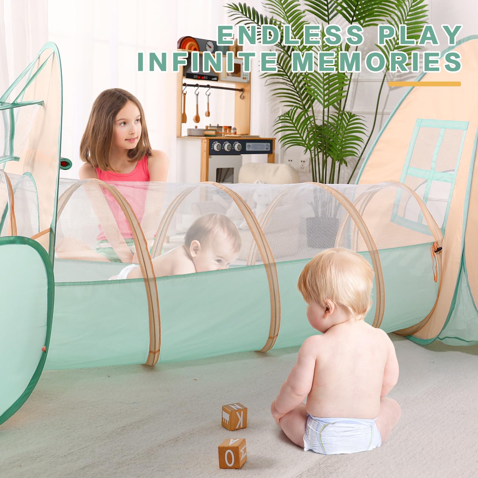 Play Tent Pop Up for Kids: Indoor and Outdoor Playhouse with Ball Pit and Tunnel for Toddlers, Boys, Girls, and Babies - Ideal for Playroom Toys or Christmas Fun