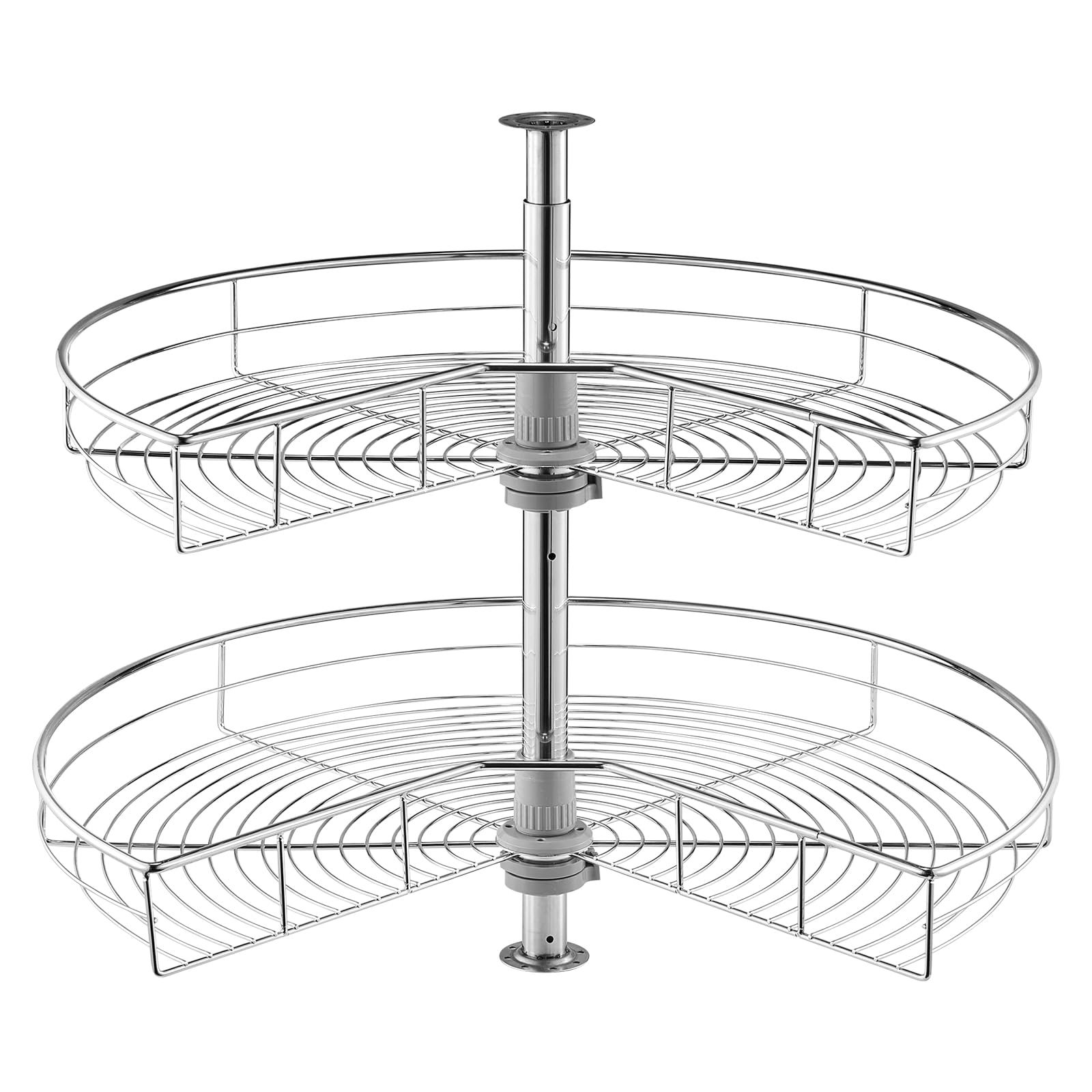 Photo 1 of  VEVOR 28" Kidney Shaped Chrome Corner Organizer, 360° Rotatble Kitchen Base Cabinet Blind Corner, Carbon Steel Lazy Susan Replacement Shelf for Cabinet Corner