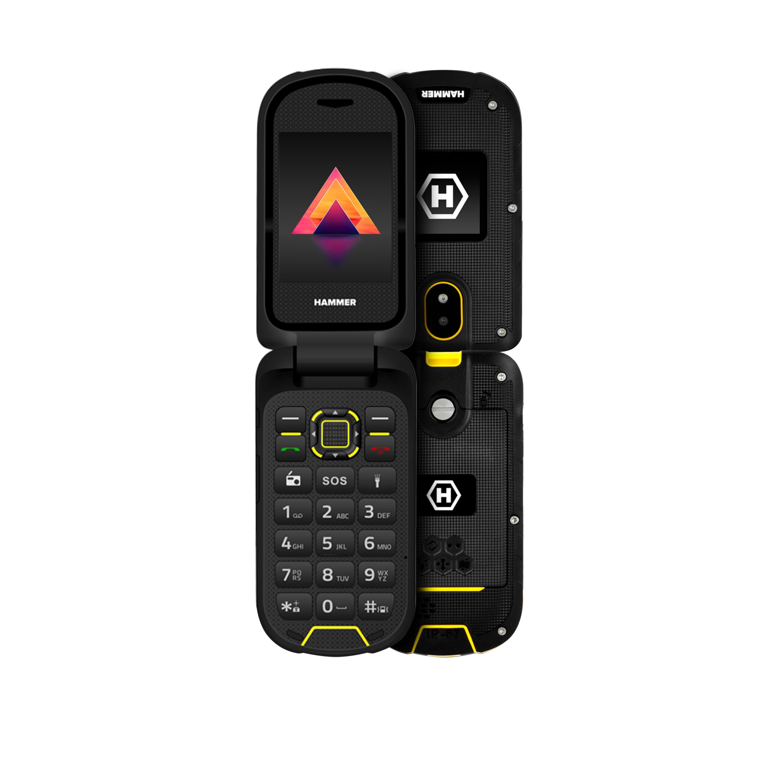 Robustes Klapphandy Hammer Bow LTE 4G ohne Vertrag wasserdicht staubdicht IP68 robust mit großem 1200mah Akku