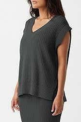 Saodimallsu Womens V Neck Sweater Vest Oversized