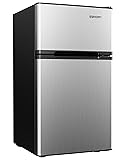 EUHOMY Mini Fridge with Freezer, 3.2 Cu.Ft Mini