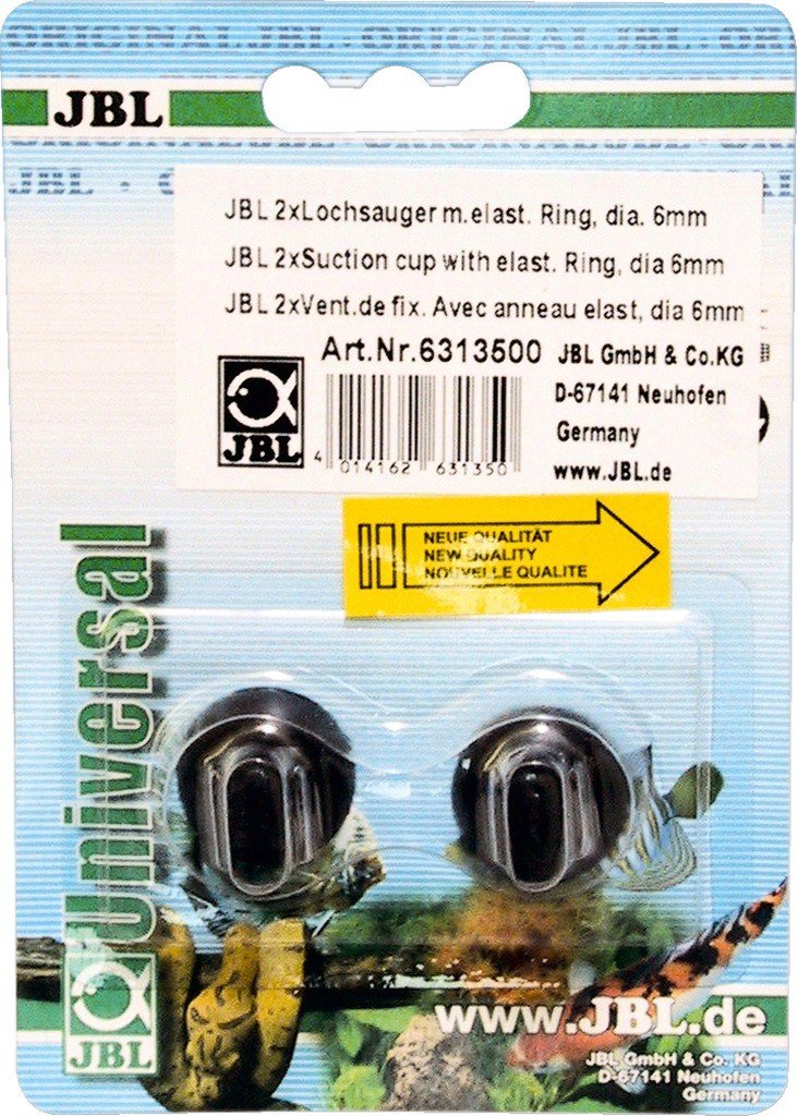 JBL Suction cup w.elast.ring, dia 6mm, 2 pcs, Rubber suction cups for objects 6-7 mm in diameter