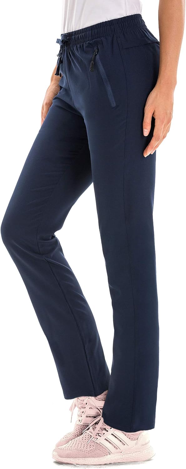 Clothin Women's Elastic-Waist Drawstring Pants for Sport Exercise Travel,Quick-Dry,Stretchy: Clothing