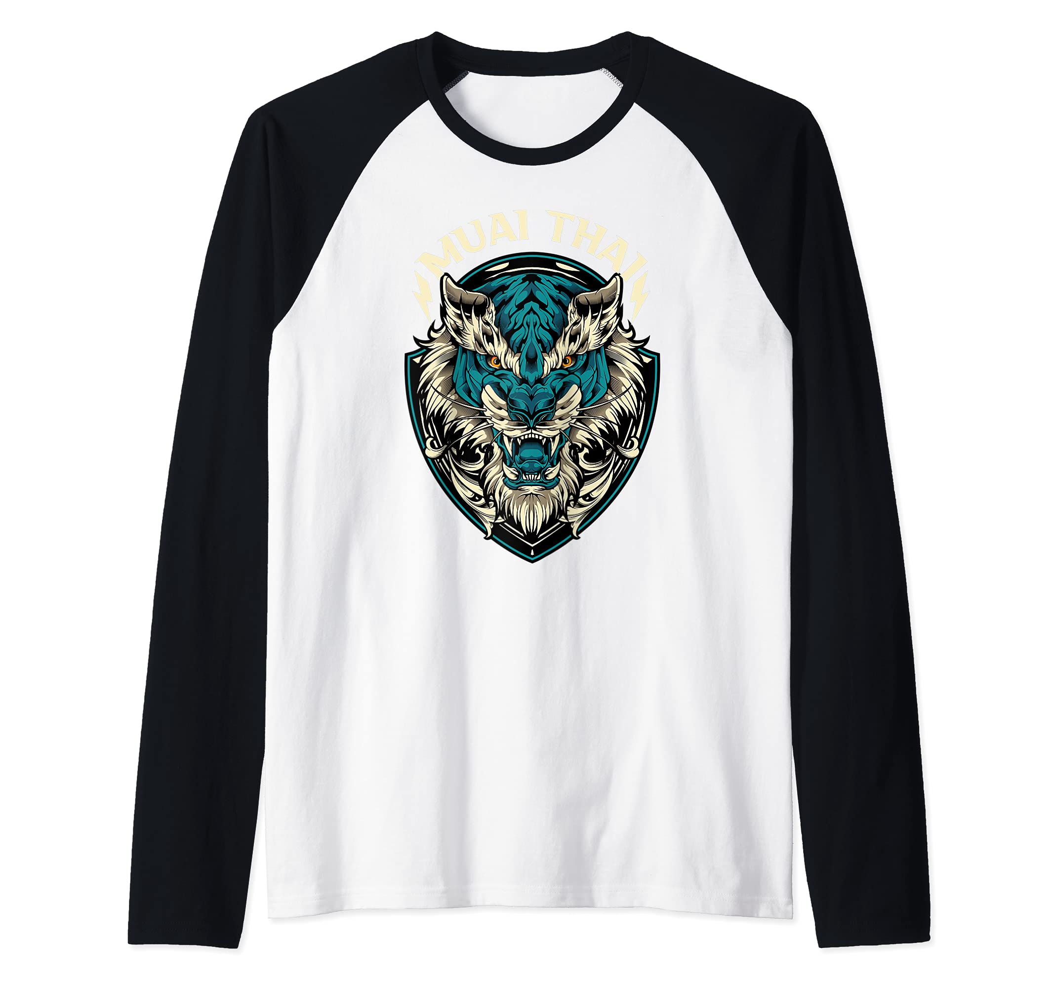 Muay Thai Tiger Raglan Baseball Tee