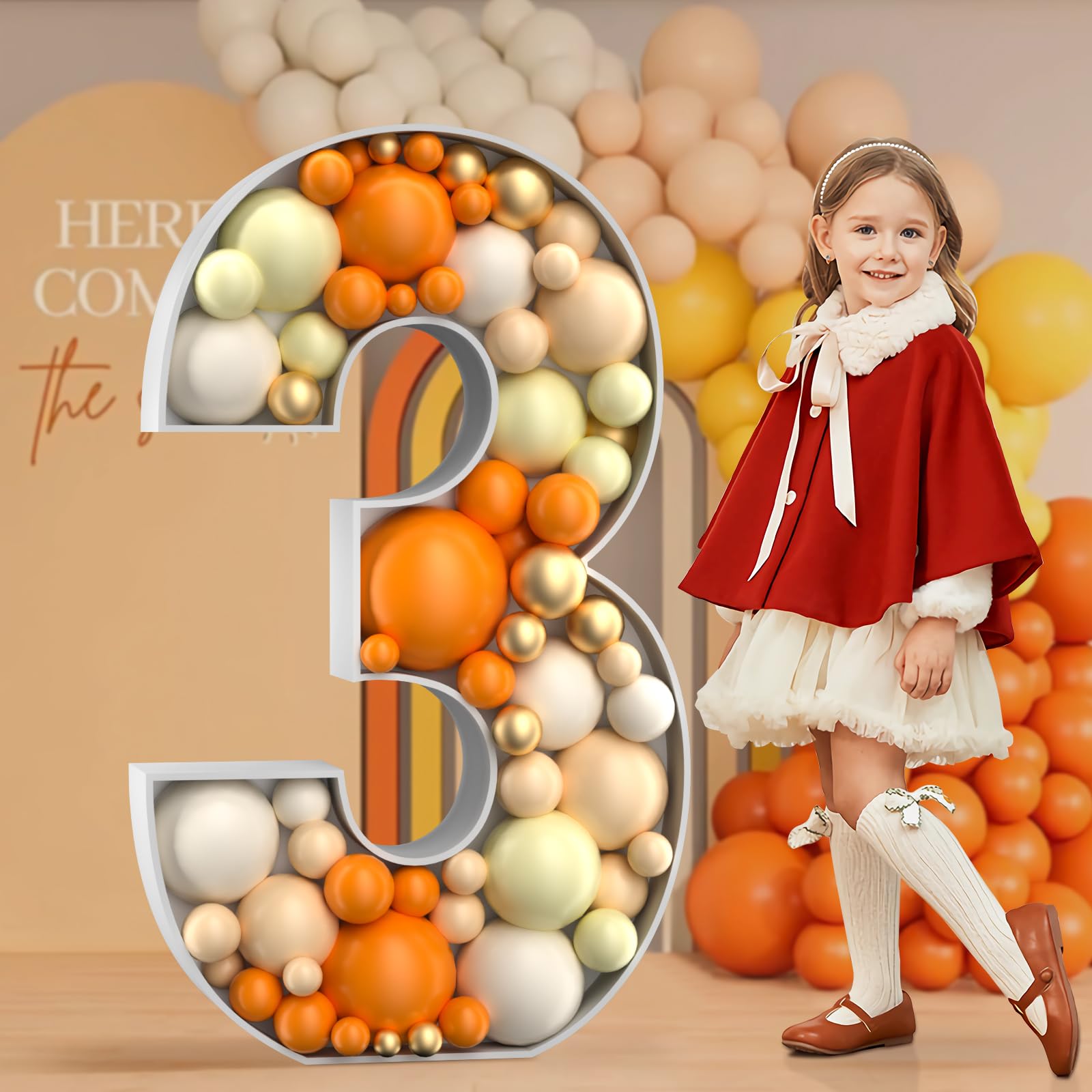 Photo 1 of 4FT Marquee Number, Mosaic Numbers for Balloons, Mosaic Balloon Frame, Marquee Number, Number 3 Balloon for 2023 Graduation Decorations, 3rd 13th 30th birthday decorations, Anniversary Decorations