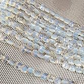 Natural Stone Beads Square Faceted Beading Opal Gemstone Loose Beads for Jewelry Making 2 Strands 7.9 inches