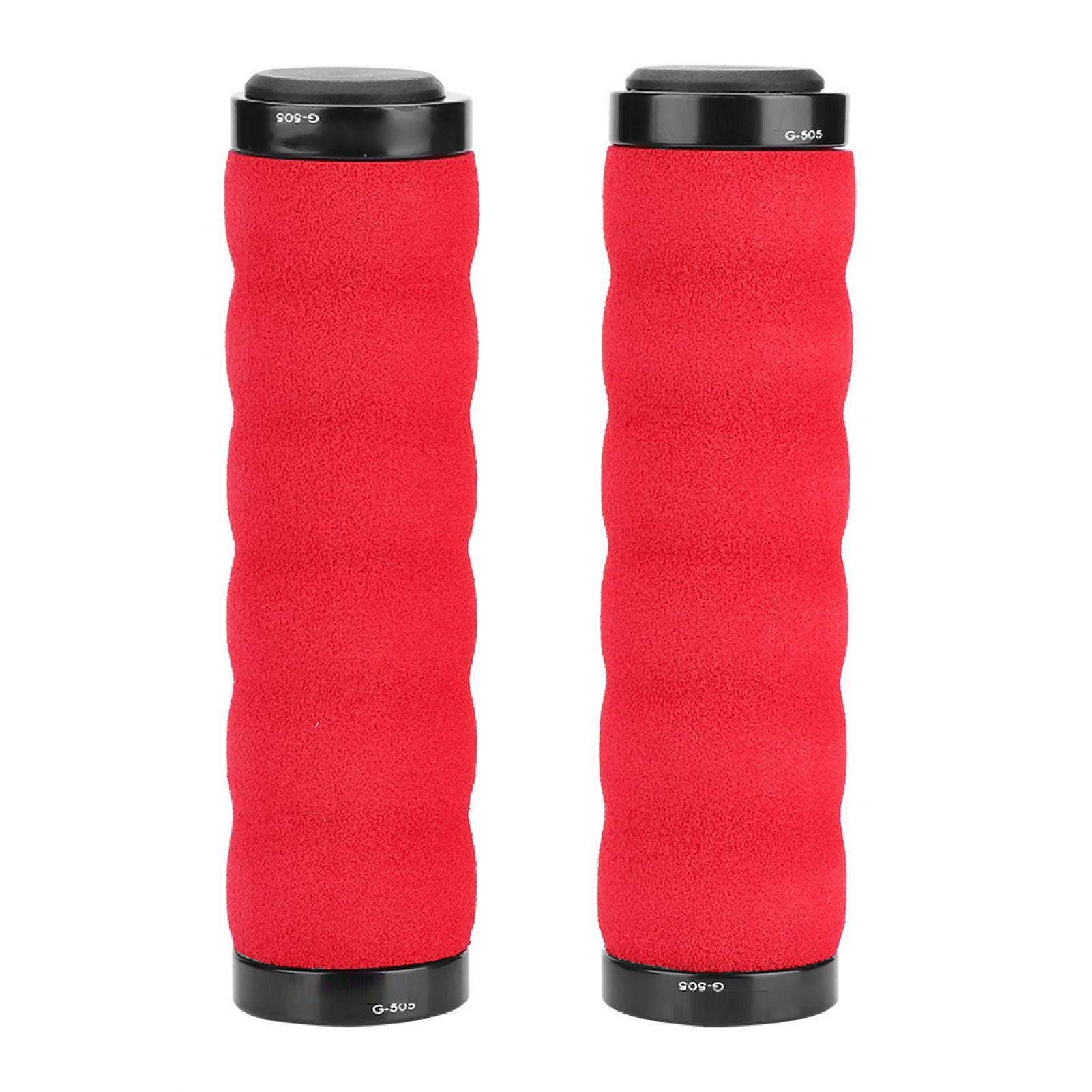 Alomejor Handlebar Grip GUB Anti-slip Comfortable Sponge Handlebar Locking Grips for Mountain Bike Road Bike Bar(red)