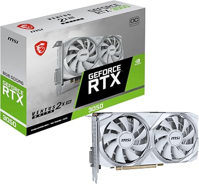 MSI GeForce RTX 3050 VENTUS 2X XS WHITE 8G OC Gaming Graphics Card