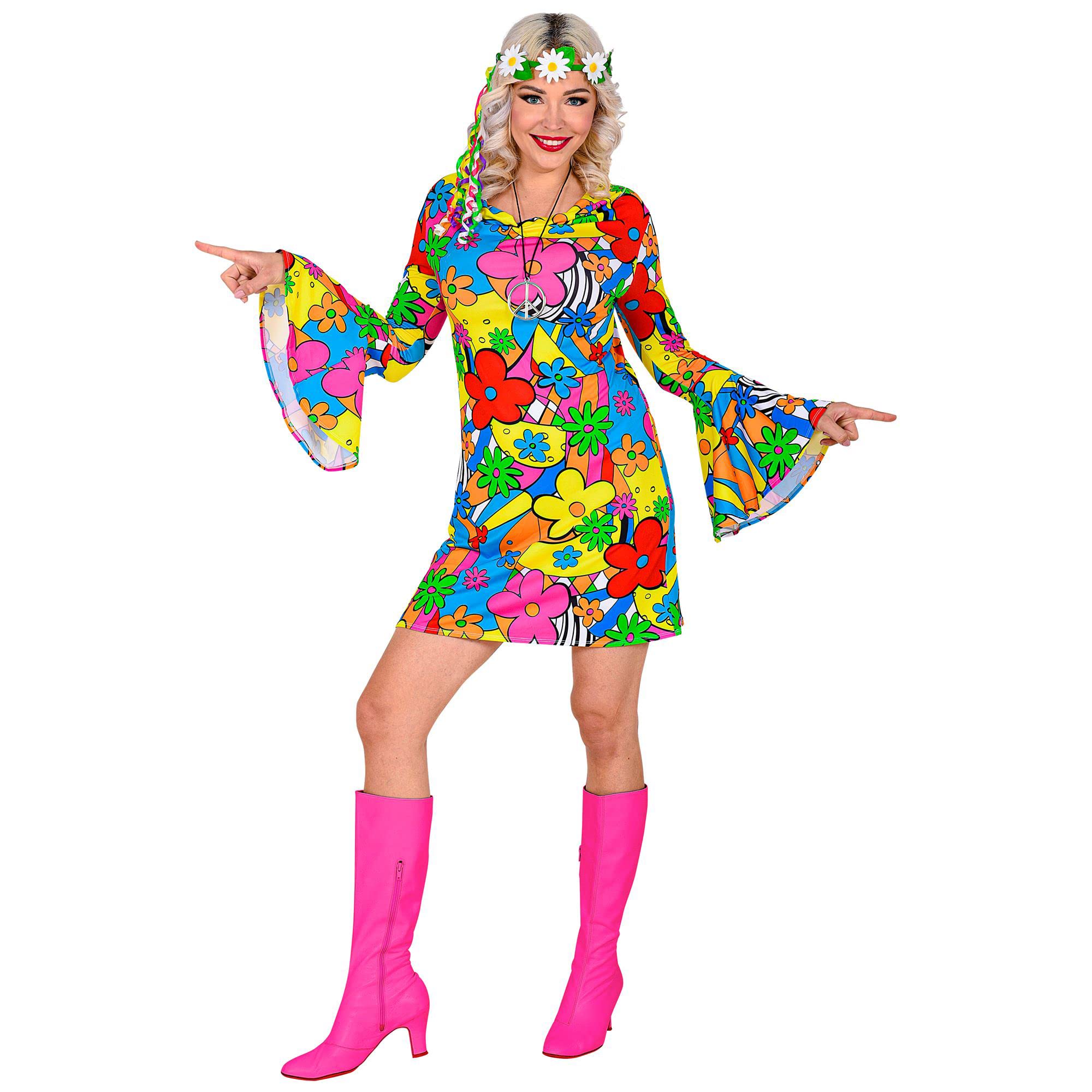 W WIDMANN MILANO Party Fashion - Groovy Style 60s Hippie Fancy Dress Costume