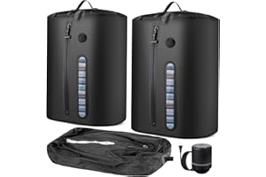 OVAMAN Vacuum Bags for Travel with Pump, Reusable Vacuum Compression Bags, IP68 Waterproof Space Saver Storage Bags for Cloth