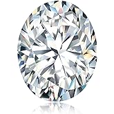 0.5-10 Carats Moissanite Stone Lab Grown Simulated Diamond Loose D Color VVS1 Clarity Round/Oval/Pear/Princess Cut Moissanite Loose Gem Stones with GRA Certificate for Ring Pendant Jewelry Making Gift