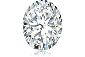 TUHE 0.3-10 Carats Moissanite Stone Lab Grown Simulated Diamond Loose D Color VVS1 Clarity Round/Oval/Pear/Princess Cut Moissanite Loose Gem Stones with GRA Certificate for Ring Pendant Jewelry Making Gift