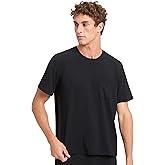 Cozy Earth Men’s Stretch-Knit Lounge Tee - Relaxed Fit, Short Sleeve Shirt for Men - Soft Breathable