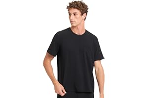 Cozy Earth Men’s Stretch-Knit Lounge Tee - Relaxed Fit, Short Sleeve Shirt for Men - Soft Breathable