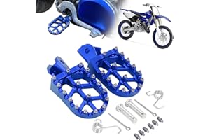 AnXin Foot Pegs Motorcycle Universal CNC Footpeg for PW TTR YZ 50-125cc MB200 Mini Bike SSR Apollo RFZ TaoTao Lifan Kayo Coolster Pit Bike - Blue