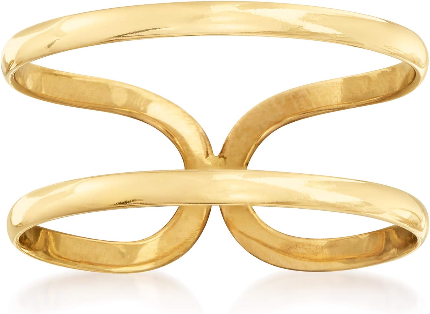 14kt Yellow Gold 2-Band Open-Space Ring