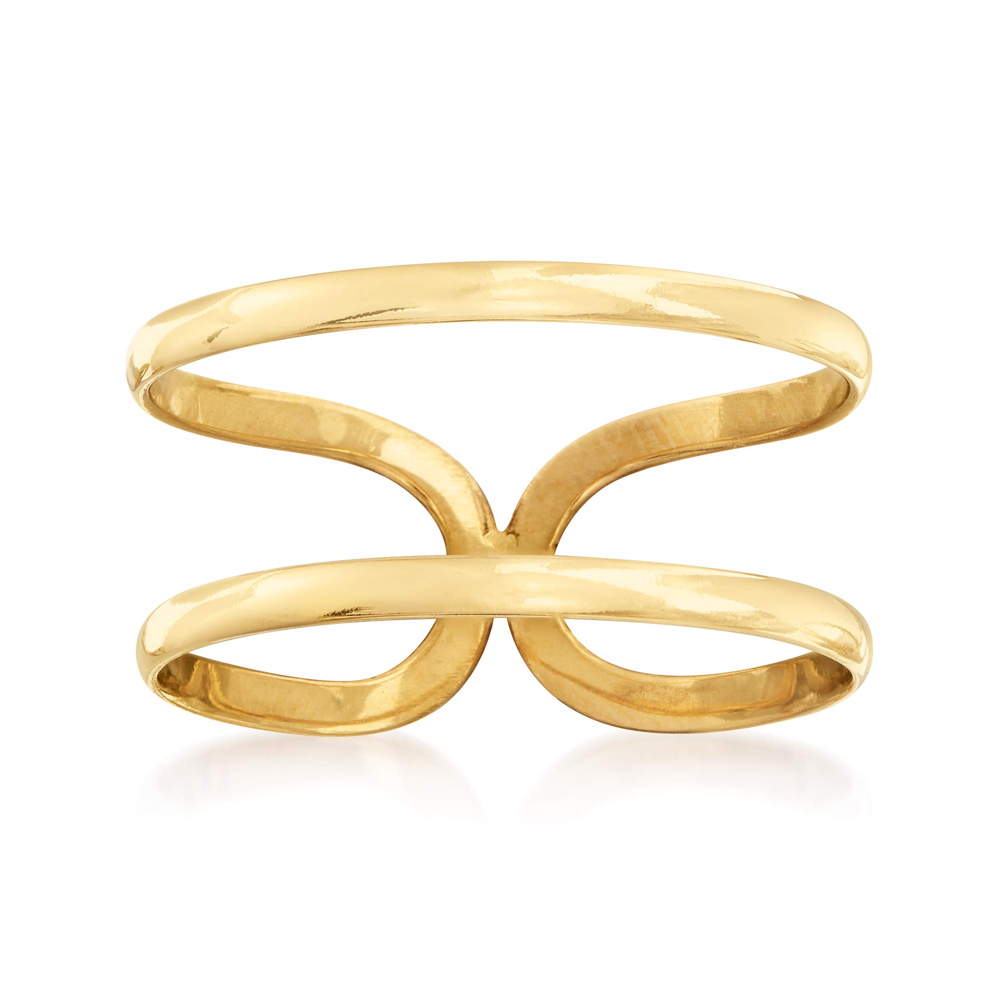 14kt Yellow Gold 2-Band Open-Space Ring