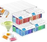 ARTDOT Diamond Art Storage Boxes 4 Set 140 Slots Transparent Drawers