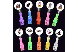 jayuwe 40 PCS Halloween Party Favors Bulk for Kids Halloween Light Up Finger Lights with Projections, Non-Candy Treats, Trick or Treat Toys, Classroom Prizes, Goodie Bag Fillers Supplies