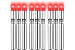 Wovnet 9 Pcs Fishing LED Bobber Light Replacement for Lures Fishing Glow Sticks Night Fish Light up Bobbers Floats and Rod Tips