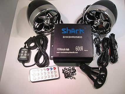 shark motorcycle audio 600 watt