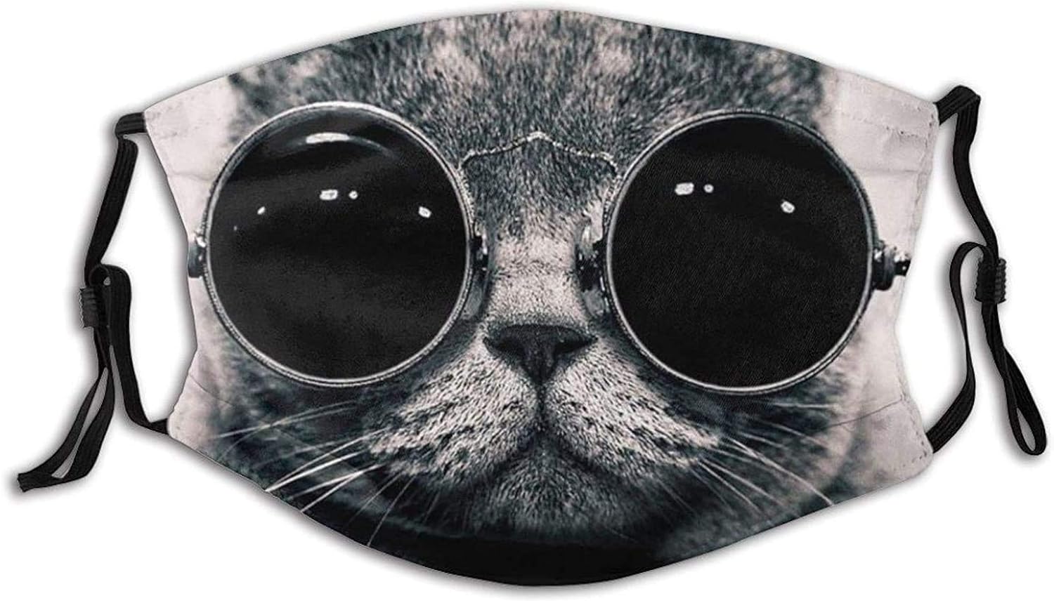 Masks for Face Black White Cat Face Mask with Filter