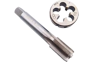 YODAOKE HSS M16 x 1mm Tap and M16 x 1.0mm Die Metric Thread Right Hand