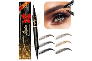 ANGIEHAIE Eyebrow Pencil (Dark Brown) Dual-Ended Microblading Eyebrow Pen- Brow Pencil 2-in-1 Waterproof and Long Lasting Eye Brow Pencils for Women, Eyebrow Makeup for Natural and Hair-Like Effect Brows