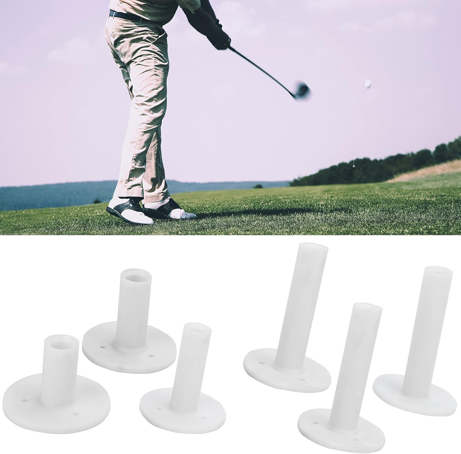 Golf Balls Holder, Automatic Rebound Golf Training Aid Flexible Golf