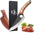 Viking Knife Meat Cleaver Knife Hand Forged Boning Knife with Sheath Butcher Knives High Carbon Steel Fillet Knife Chef Knive