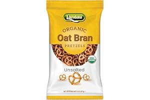 LANDAUS Healthy Oat Bran Pretzels UnSalted Naturally Good Snack Kosher