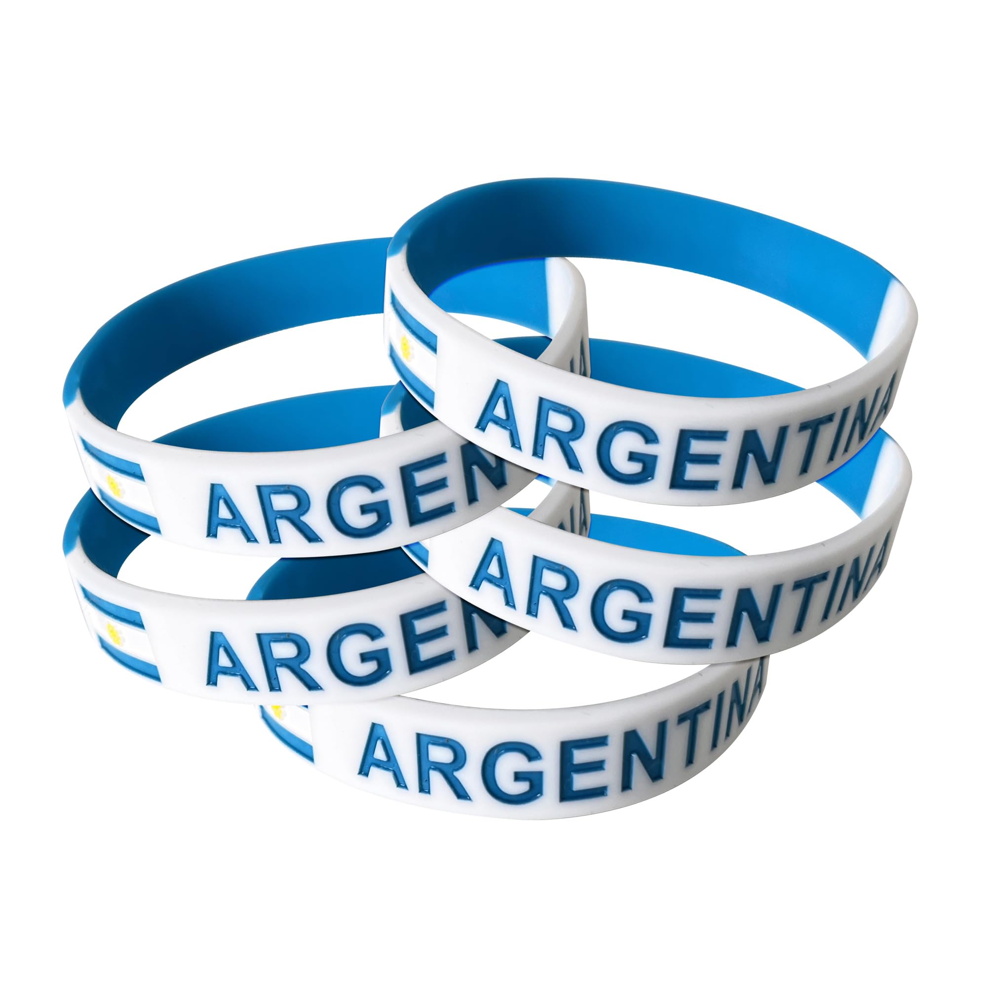 TARIFA UNITED Argentina Silicone Bracelet 5 Silicone Bracelets Argentina Bracelet Women's Flag Cool Things Men's Bracelets Rubber