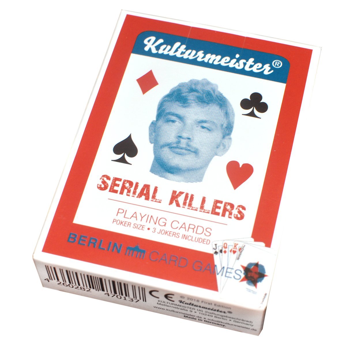 Kulturmeister - Serial Killer Playing Cards - Poker Size Card Game, Psycho Killer Card Game, Professional Poker Playing Cards Set, Play Cards with Serial Killers Theme, Card Poker for Game Nights